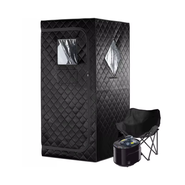 2In1 Portable Infrared Steam Sauna Full Body Relaxation with 660Nm Red Light Therapy 4L Steamer Folding Chair