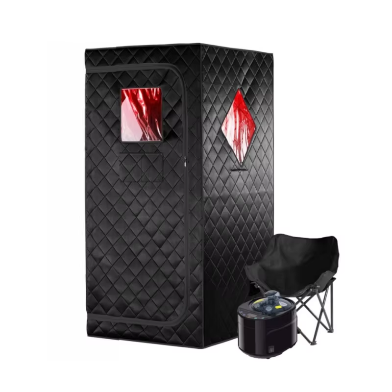 2In1 Portable Infrared Steam Sauna Full Body Relaxation with 660Nm Red Light Therapy 4L Steamer Folding Chair