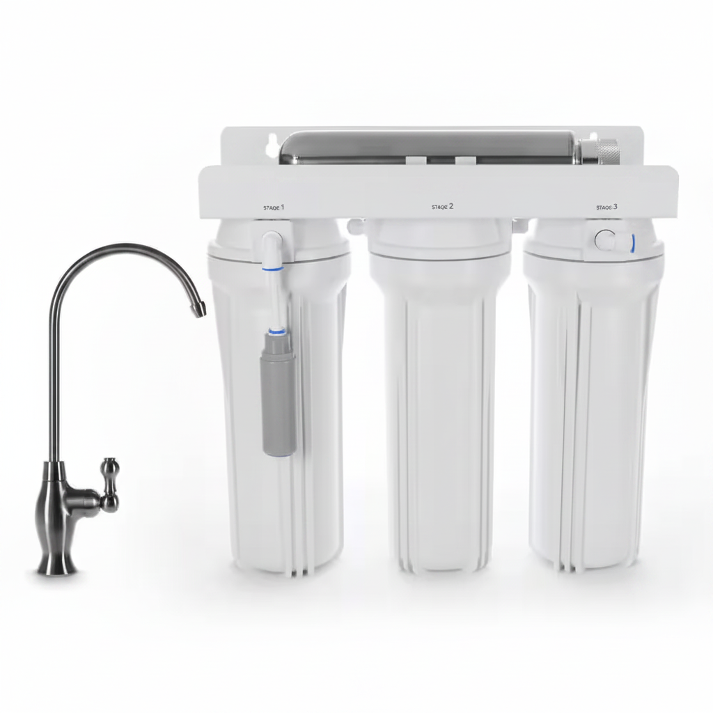 4-Stage Under-Sink UV Drinking Water Filtration System