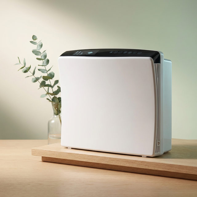 Dual Dc-Motor Air Purifier — Studio Shot