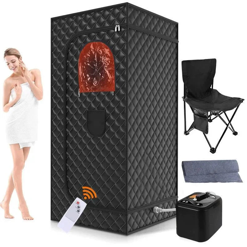 110V 220V Home Full Body Sauna Box Foldable Portable Sweat Room Remote Control Sauna Tent Fast Heating Infrared LED Light