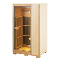 Far Infrared Wooden Sauna Room Home Sauna Spa for 1 Person1140W