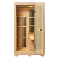 Far Infrared Wooden Sauna Room Home Sauna Spa for 1 Person1140W