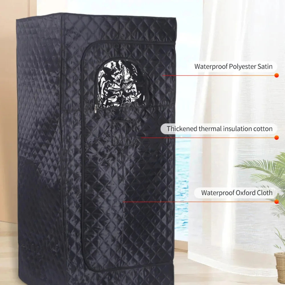 110V 220V Home Full Body Sauna Box Foldable Portable Sweat Room Remote Control Sauna Tent Fast Heating Infrared LED Light